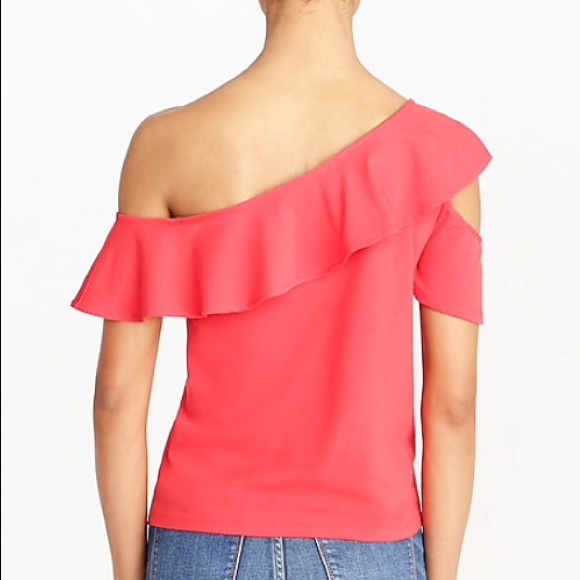 NWT J.Crew One Sleeve Off the Shoulder Top - Picture 4 of 5